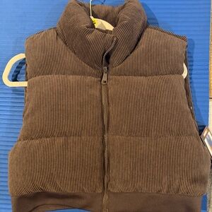 Ci Sono Brown Corduroy Vest